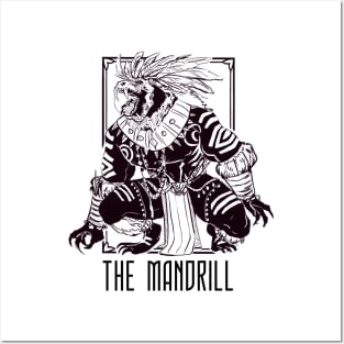 THE MANDRILL (WHITE BG) Posters and Art